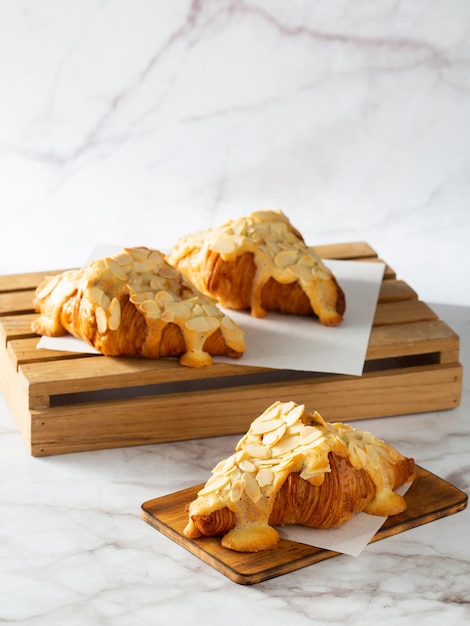 Almond Croissant on the table