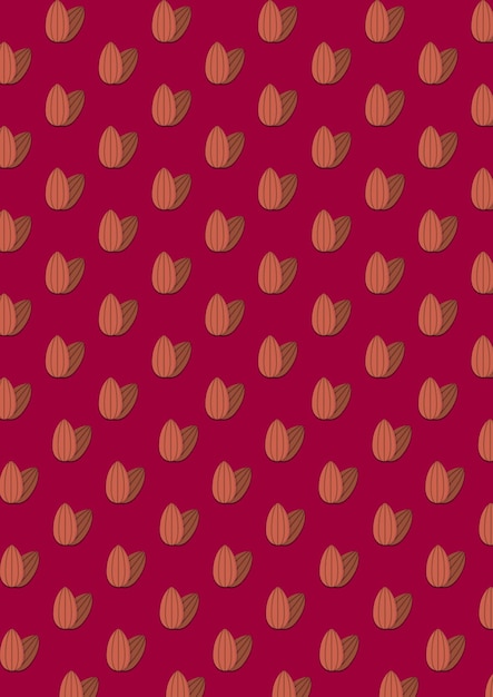 Almond on a Dark Magenta Red background