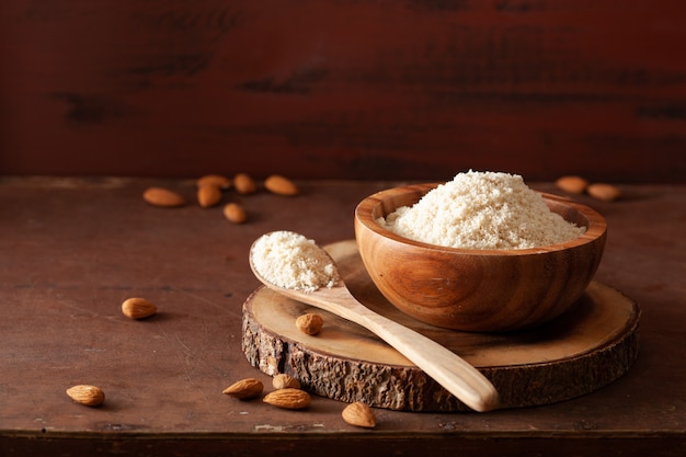 Almond flour. healthy ingredient for keto paleo gluten-free diet