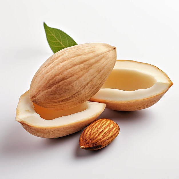 Almond isolated on white background