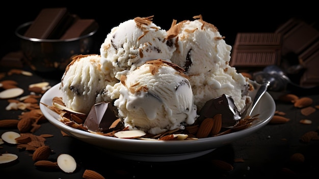 Photo almond joy coconut ice cream