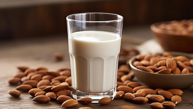 Almond Milk and Almond Nuts