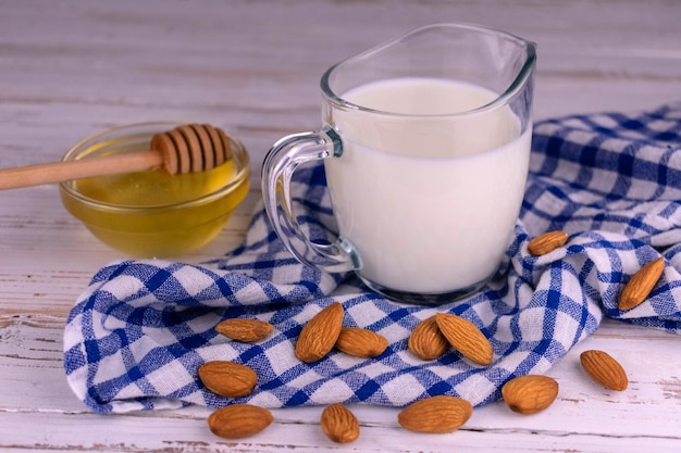 Almond milk with honey.