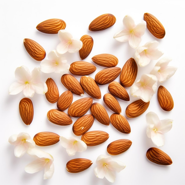 Photo almond nuts whole concept healthy food