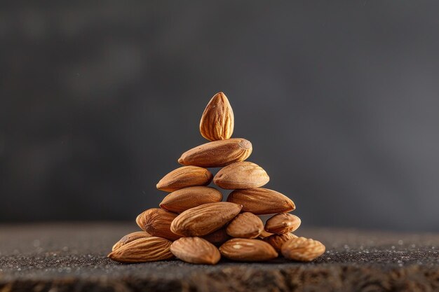 Photo almond pyramid