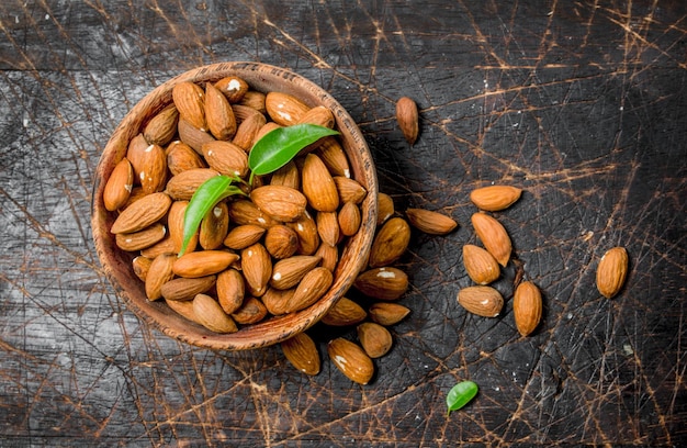 Almonds in bowl