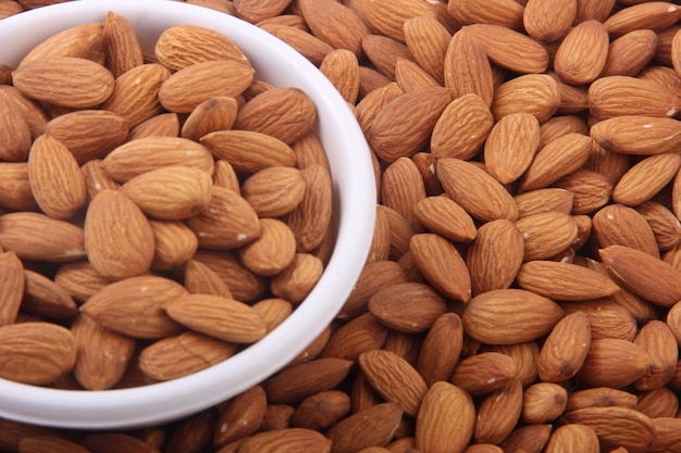 Almonds in bowl