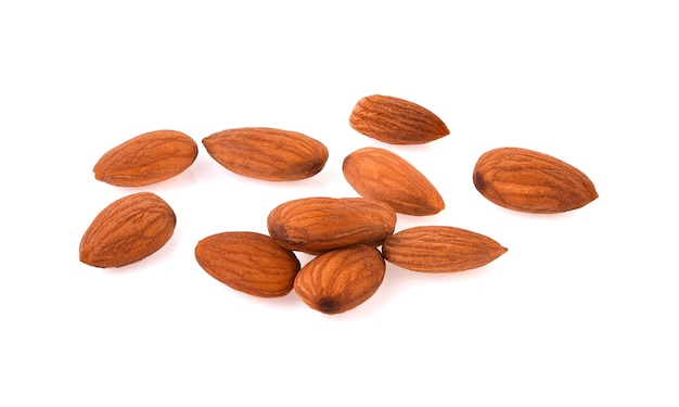 Almonds isolated on white background