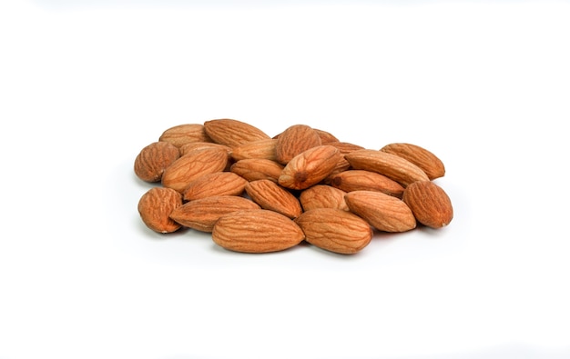 Almonds isolated on the white