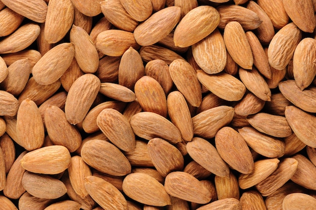 Almonds macro background