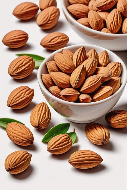 Photo almonds natures healthy food