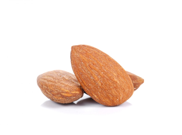 Almonds Salted on white 