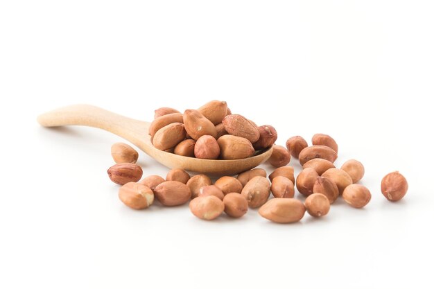 almonds on white background