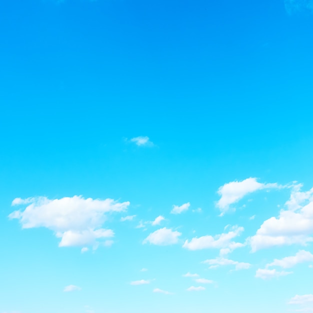 Almost clear blue sky in good weather - Background with space for text