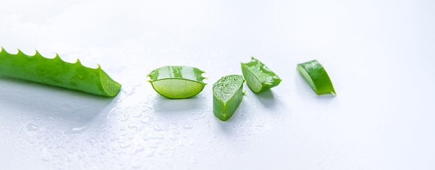 Aloe vera cosmetics and medicine Selective focus