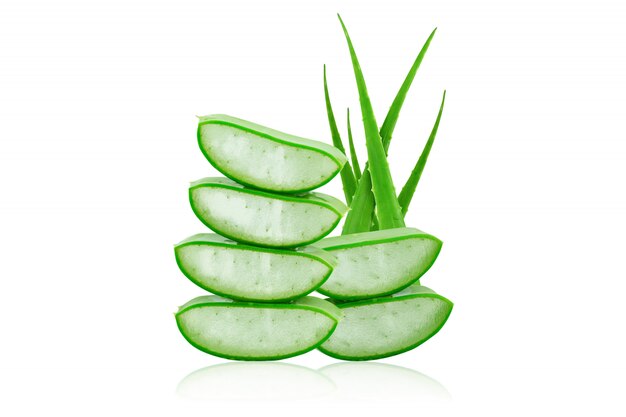 Aloe vera fresh isolated on white background