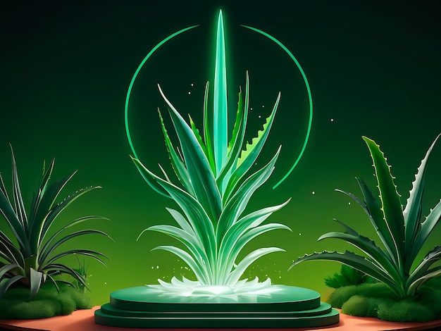 Photo aloe vera illustration