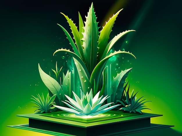 Aloe vera illustration