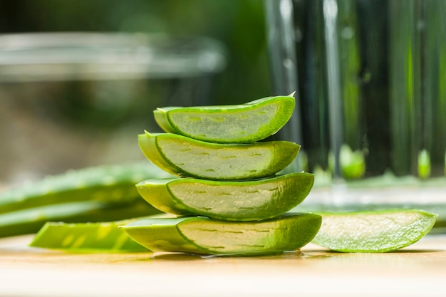 Fetta di aloe vera