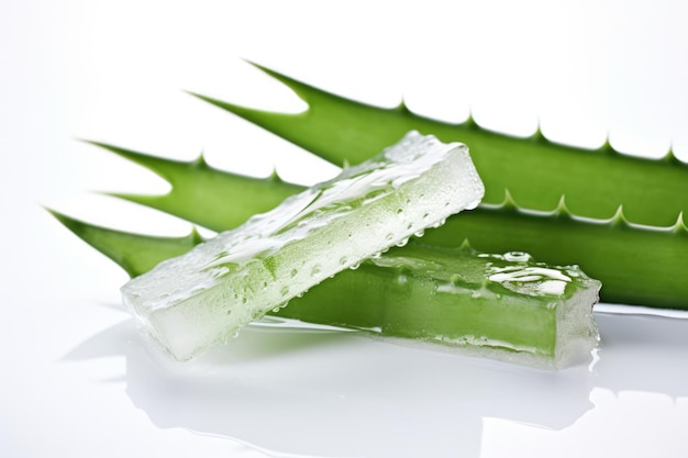 Photo aloe vera on white background simple and clean