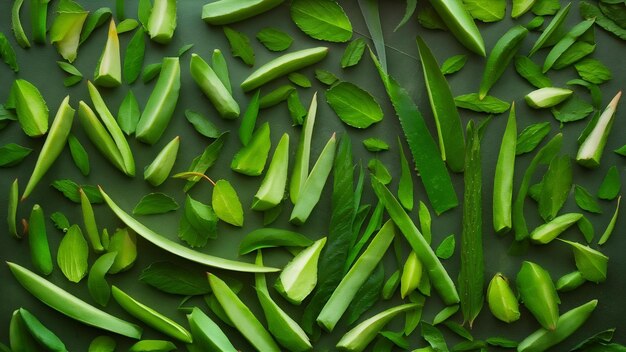 Aloevera op de tafel.