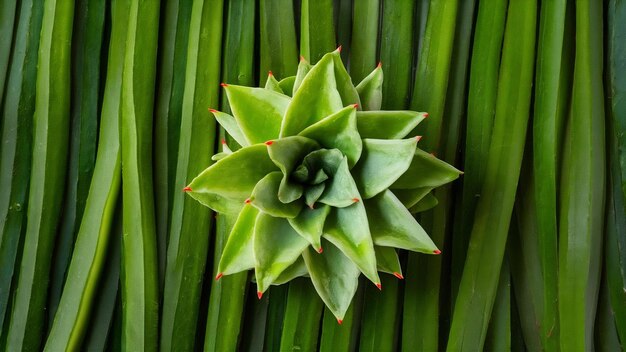 Aloevera op de tafel.