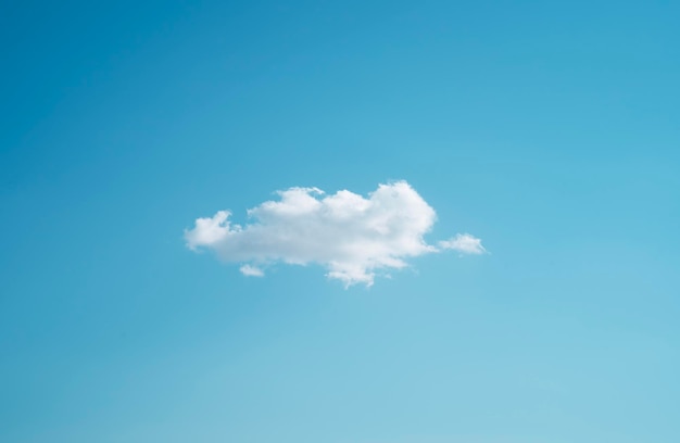 Alone of white cloud on blue sky in summer season change concept