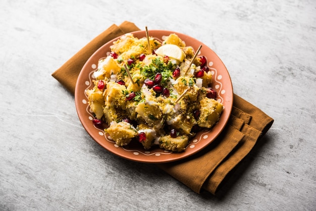 Aloo chaat or alu chat is a popular street food originating\
from the indian subcontinent, especially north india