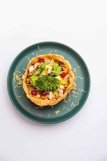 Aloo TokriChaatまたはPotatoBasketぬいぐるみチャットまたはkatoriチャット