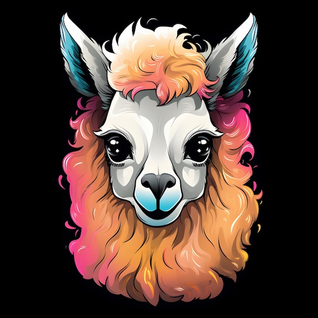 Photo alpaca illustration