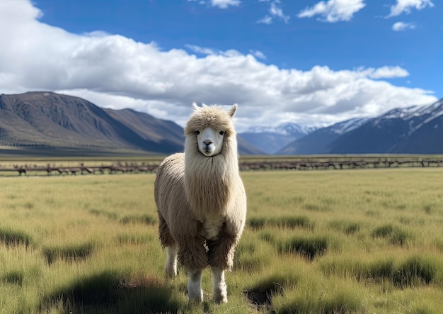 The alpaca a species of South American camelid mammal