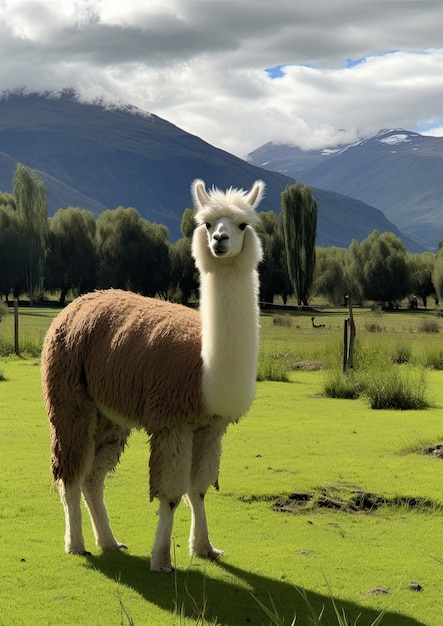 The alpaca a species of South American camelid mammal