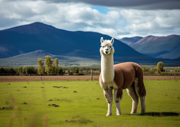 The alpaca a species of South American camelid mammal