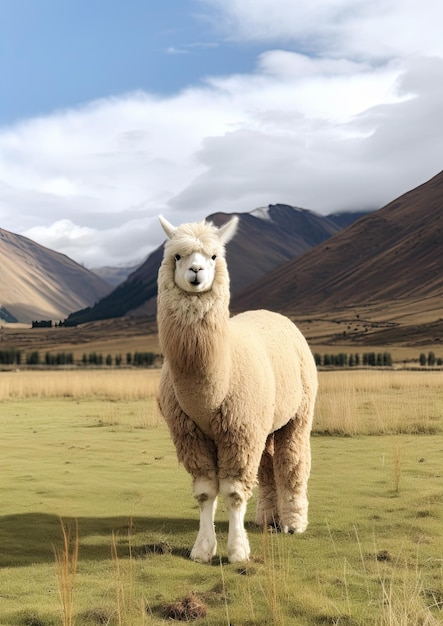 The alpaca a species of South American camelid mammal