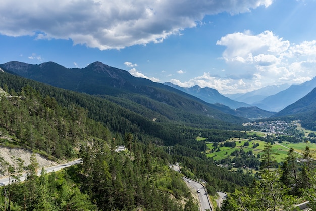 Alpen berglandschap in Briançon in Frankrijk