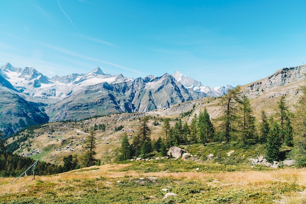 Alpenbergen in Zermatt, Zwitserland