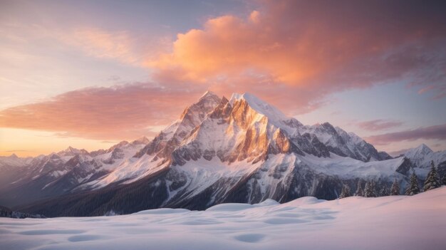 Alpenglow Sunrise Утреннее сияние вершин