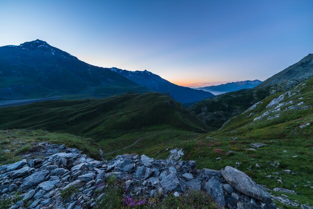 Фото Альпы горы на закате