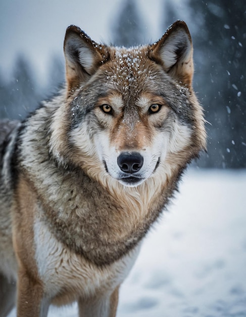 Альфа-волк зимой