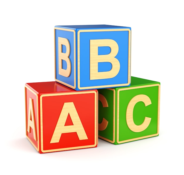 Alphabet ABC cubes