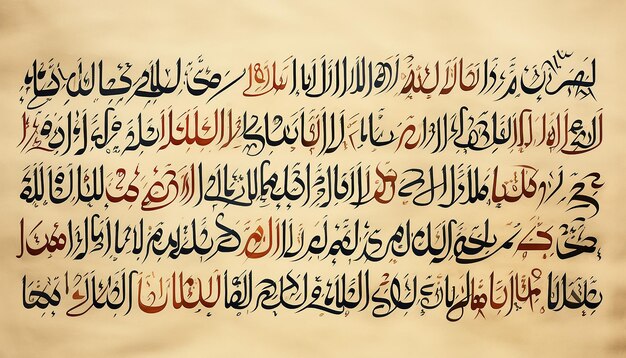 Foto l'alfabeto arabo scritto a mano in una vecchia carta