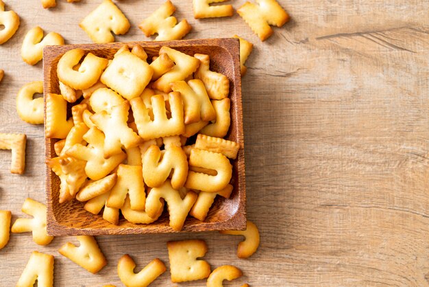 alphabet biscuit bread