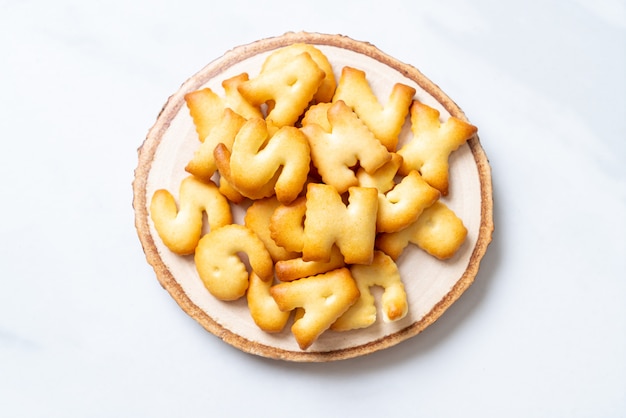 alphabet biscuit bread