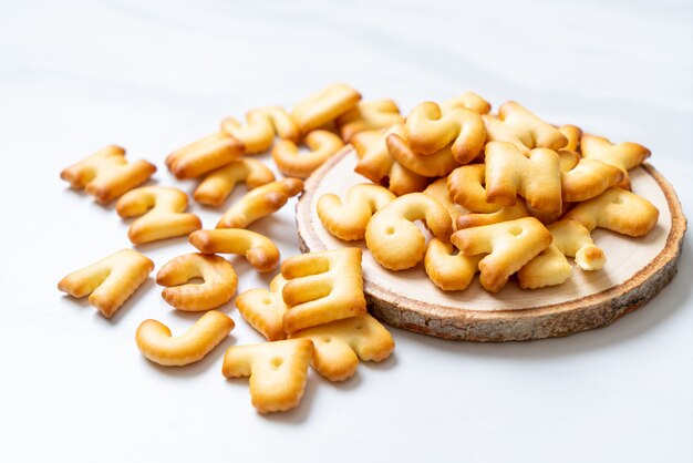 alphabet biscuit bread