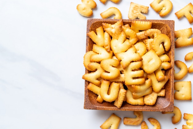 alphabet biscuit bread