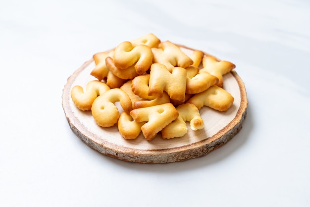 alphabet biscuit bread