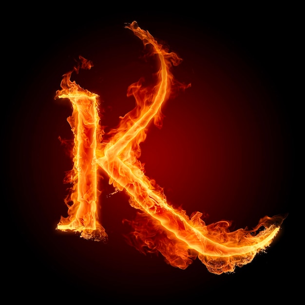 Alphabet of fire K