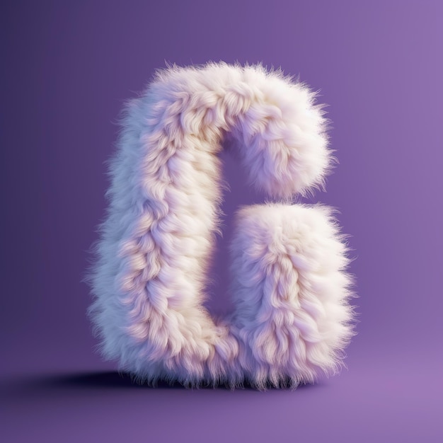 Photo alphabet g with furry skin