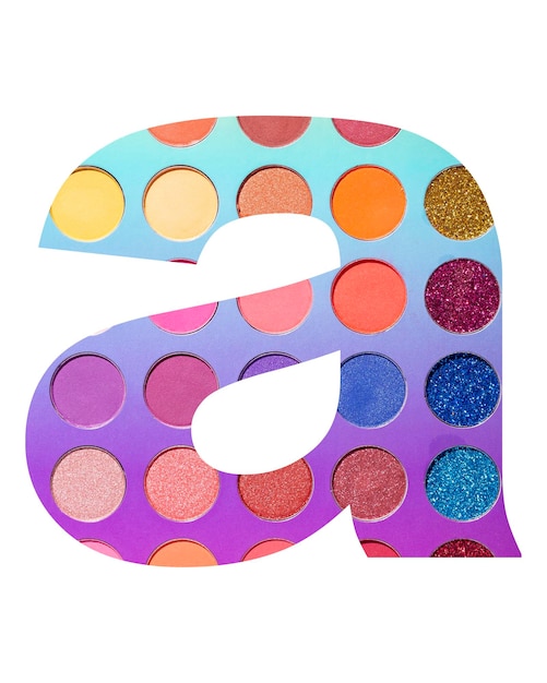 Alphabet letter a with colorful circles background