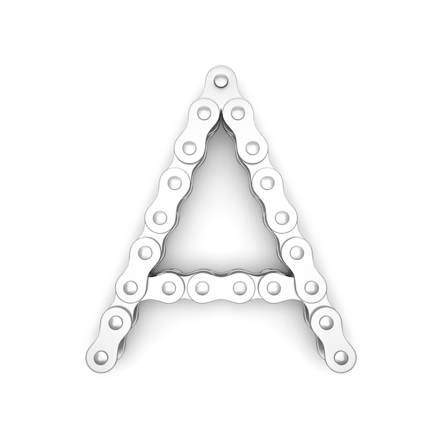 Alphabet made from Bicycle chain